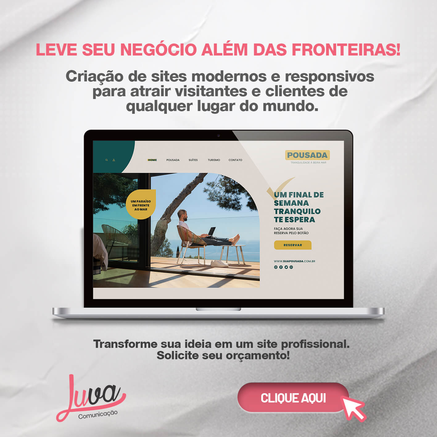 anúncio criação de site Luva Comunicação